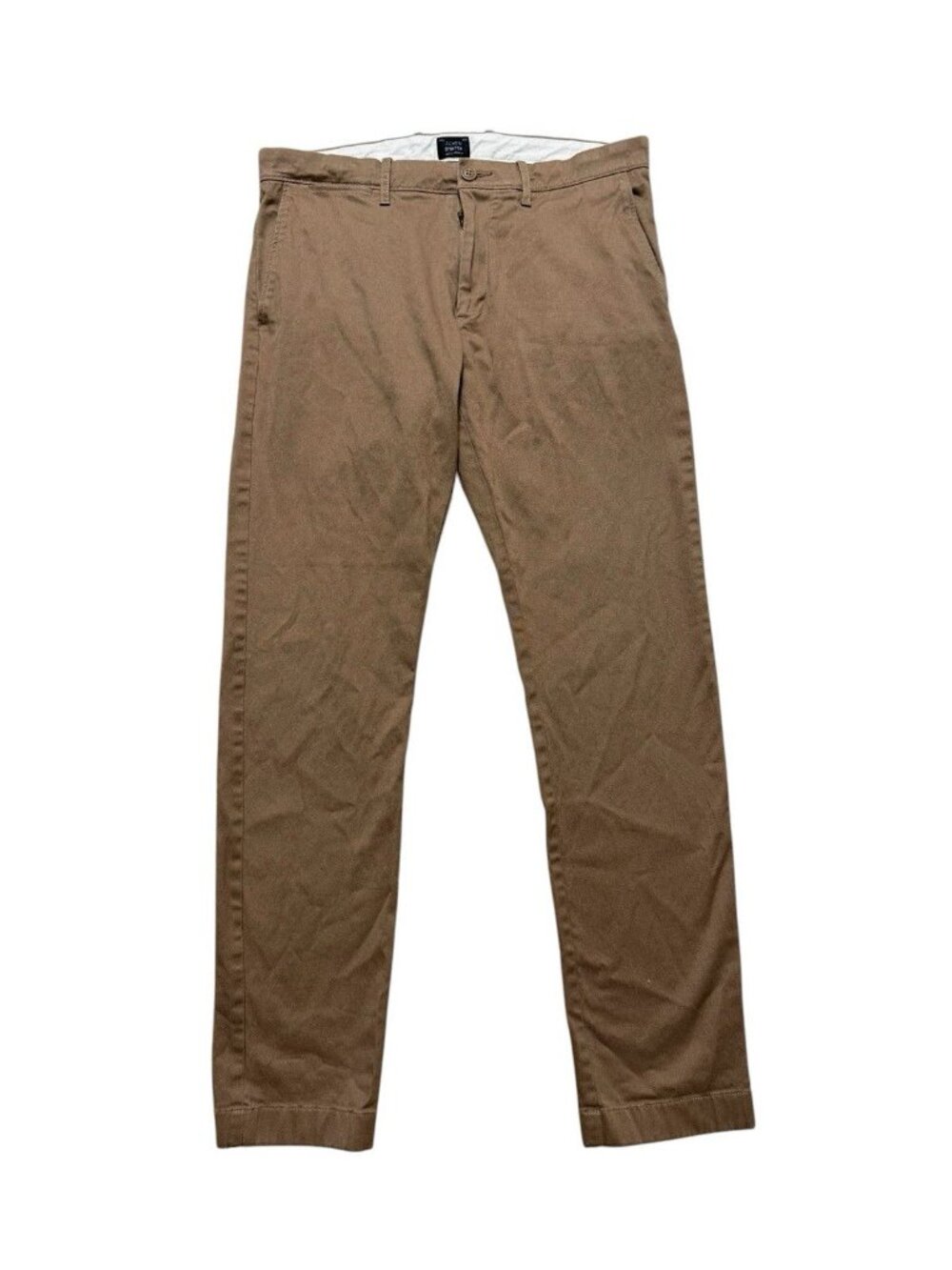J.Crew Stretch Chino Pants 32x32 Brown Tan Slim Straight Casual